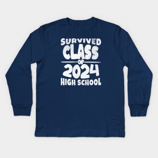 Survived High School Class of 2024 Kids Long Sleeve T-Shirt